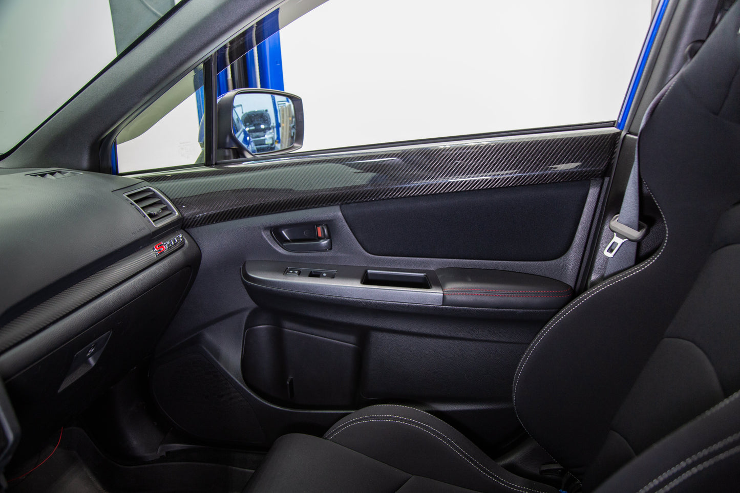 OLM LE Dry Carbon Front Door Trim Upper Panels - 2015-2021 WRX / STI