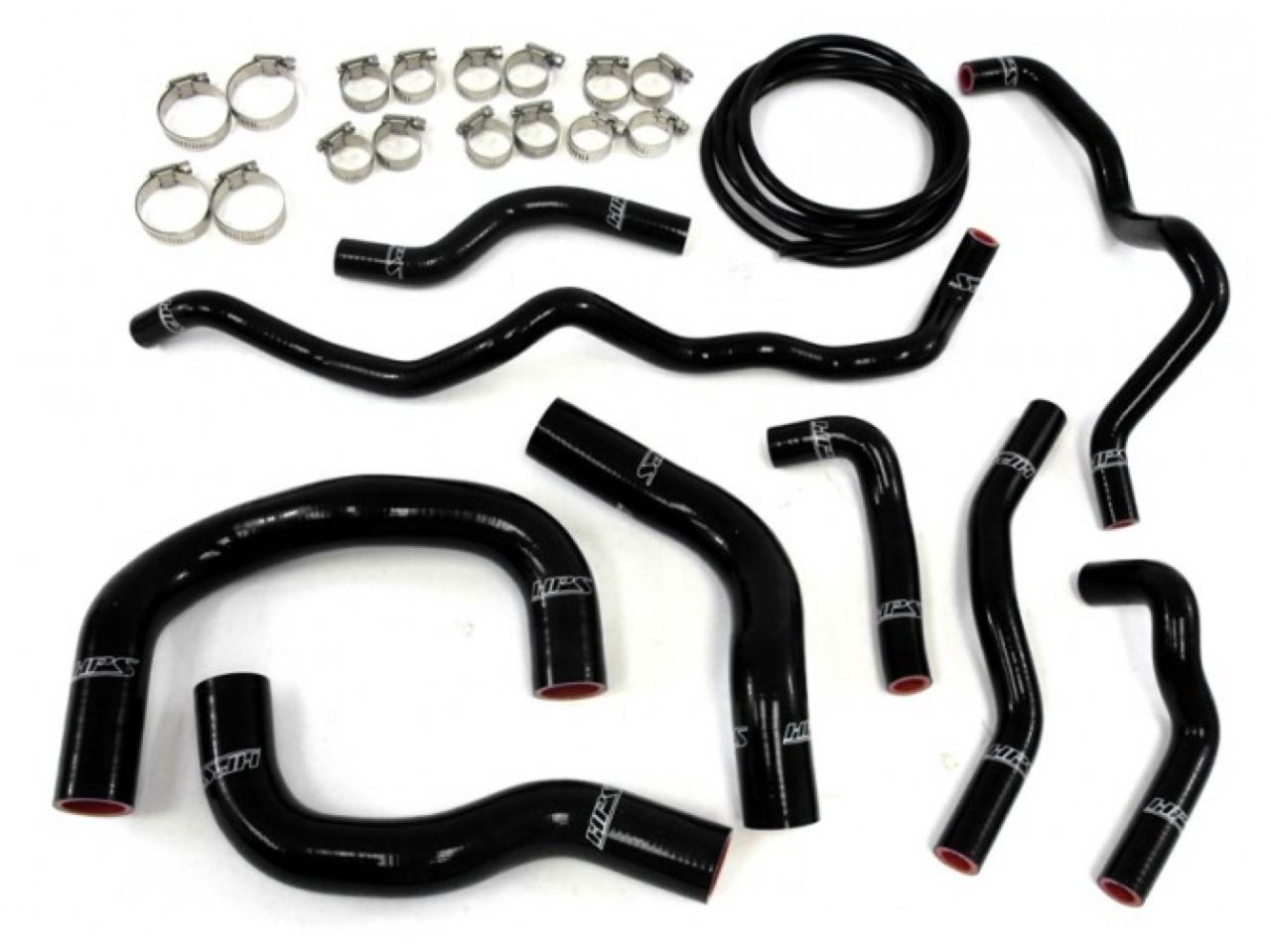 HPS Performance HPS Reinforced Black Silicone Radiator + Heater Hose Kit Coolant Scion 08-14 iQ 1.3L