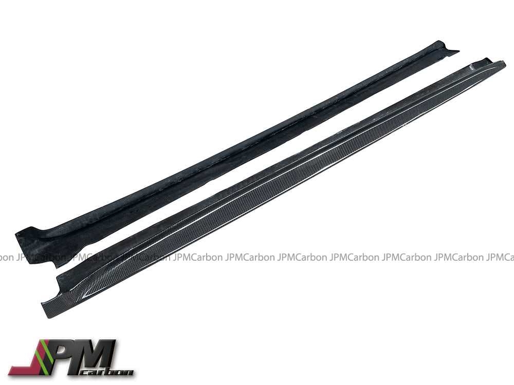 CT2 Style Carbon Fiber Side Skirt Add-on Lips Fits For 2016-2020 Porsche 718 Cayman Boxster