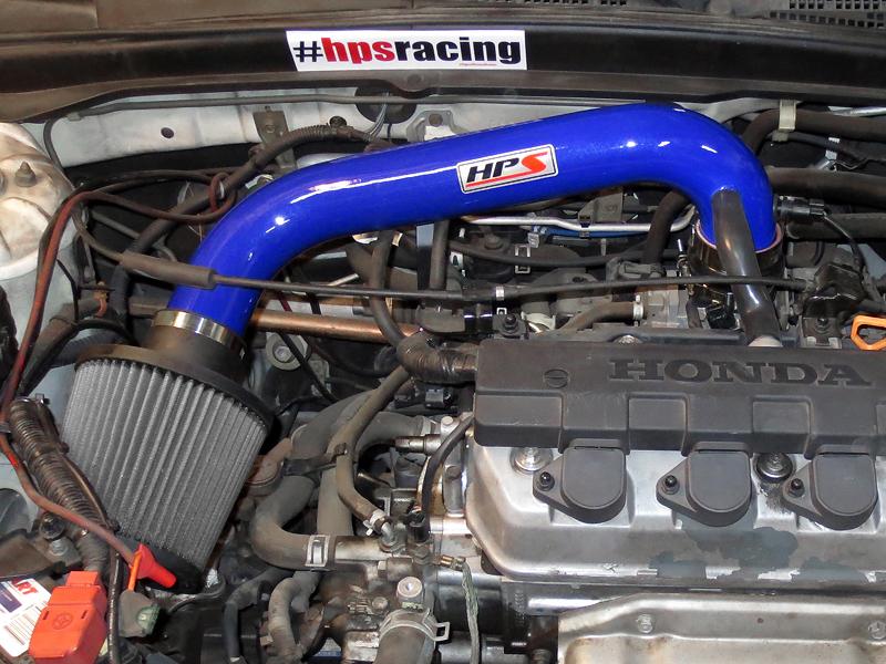 HPS Shortram Air Intake Kit 2004-2005 Honda Civic Value Package 1.7L, Blue