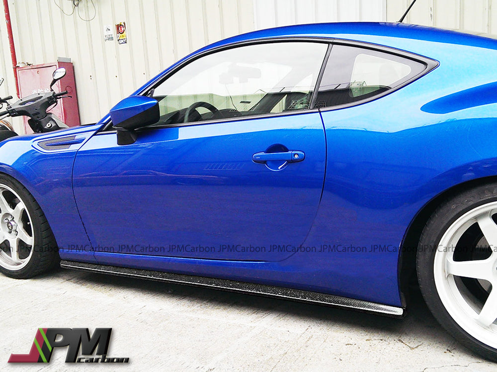 CS Style Carbon Fiber Side Skirt Add-on Lips Fits For 2012-2020 Toyota GT86 & Scion FR-S