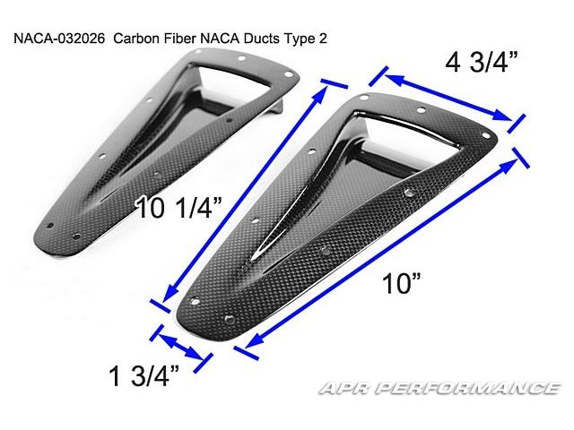 Carbon Fiber Universal Fitment Curved NACA Ducts