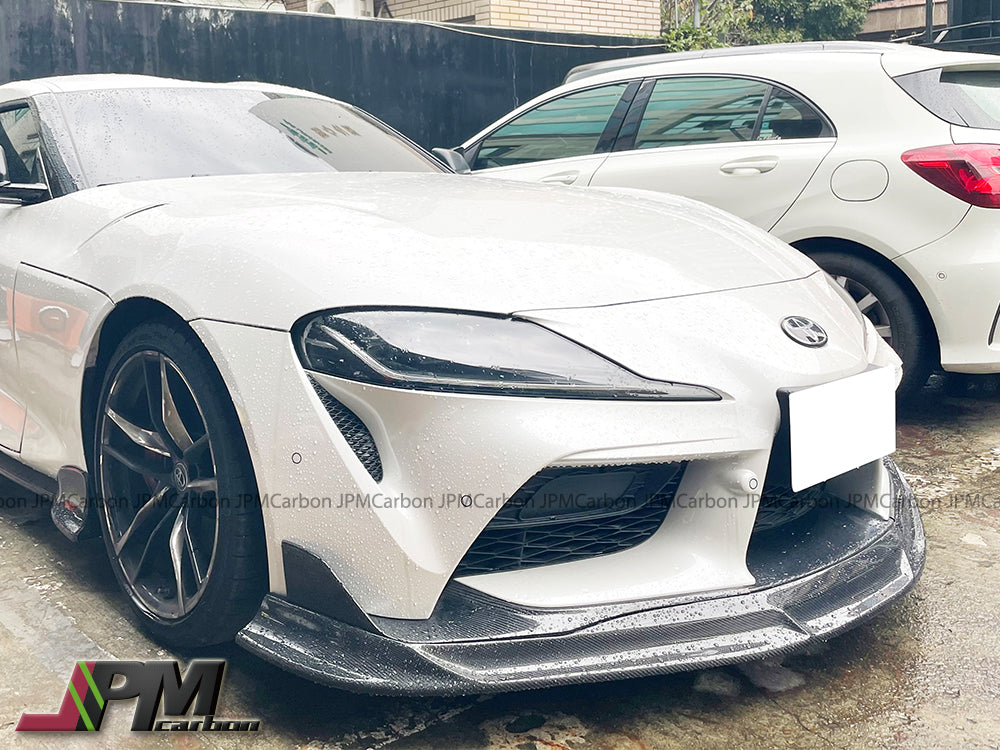 HR Style Carbon Fiber Front Lip Fits For 2019-2024 Toyota GR Supra A90 A91 Only