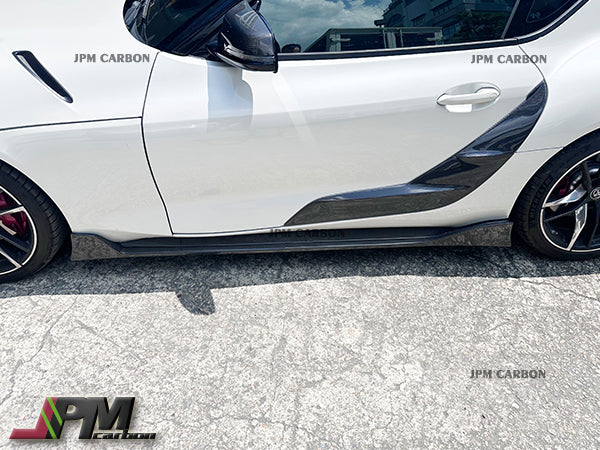 AG Style Carbon Fiber Side Skirt Expansion Lips for FOR 2019-2024 Toyota GR Supra A90 A91