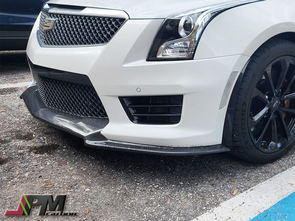OEM Style Carbon Fiber Front Add-on Lip Fits For 2016-2019 Cadillac ATS-V Only