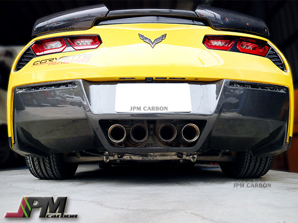 OEM Style Carbon Fiber Rear Diffuser Fits For 2014-2019 Corvette C7