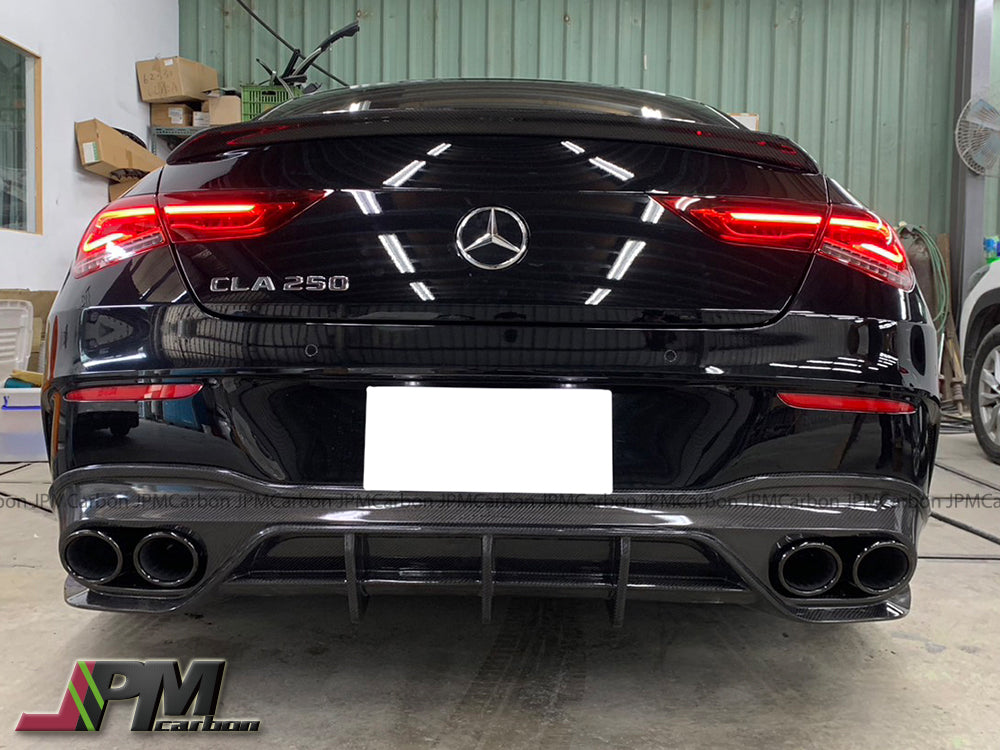 FD Style Carbon Fiber Rear Diffuser Fits For 2019-2025 Mercedes-Benz W118 CLA-Class Sedan with AMG Sport Package Only