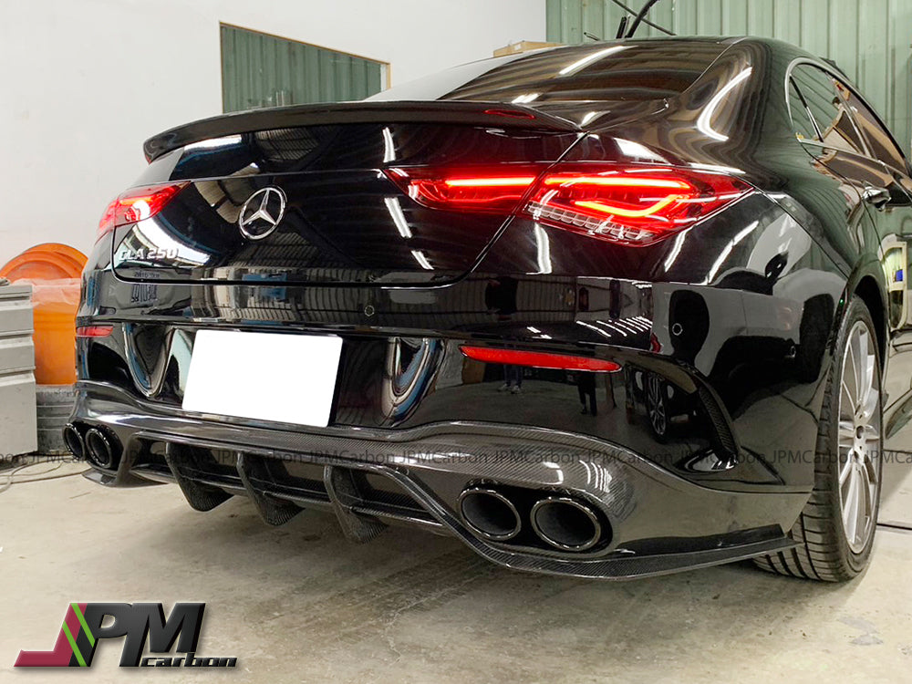 FD Style Carbon Fiber Rear Diffuser Fits For 2019-2025 Mercedes-Benz W118 CLA-Class Sedan with AMG Sport Package Only