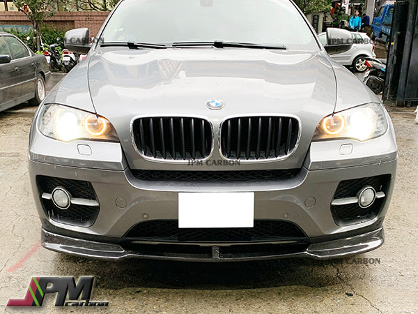 DP Style Carbon Fiber Front Bumper Add-on Lip Fits For 2008-2013 BMW E71 X6 Only