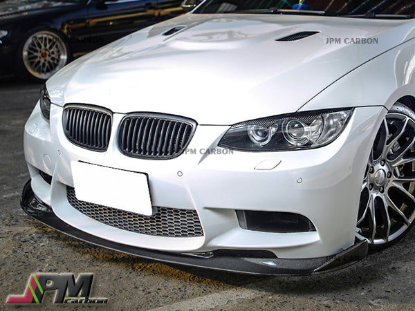 HM Style Carbon Fiber Front Bumper Add-on Lip Fits For 2008-2013 BMW E90 E92 E93 M3 Only