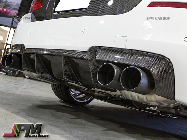 V Style Carbon Fiber Rear Diffuser Fits For 2011-2016 BMW F10 M5 Only