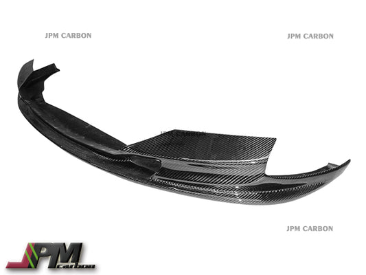 3D Style Carbon Fiber Front Bumper Add‑on Lip with Clear UV Coating Fits 2011‑2016 BMW F10 M5 Only