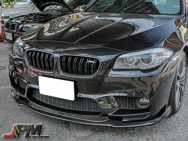 HM Style Carbon Fiber Front Bumper Add-on Lip Fits For 2011-2016 BMW F10 M5 Only