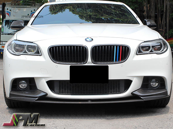 Performance Style Carbon Fiber Front Bumper Add-on Lip Fits For 2011-2016 BMW F10 5-Series M-Sport Package Only