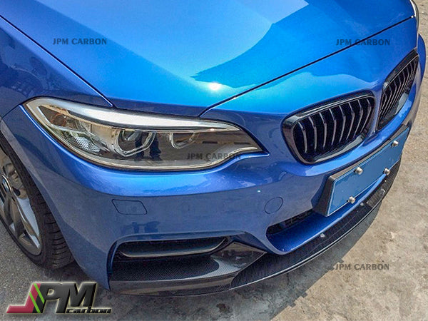 Performance Style Carbon Fiber Front Bumper Add-on Lip Fits For 2014-2021 BMW F22 M-Sport Only