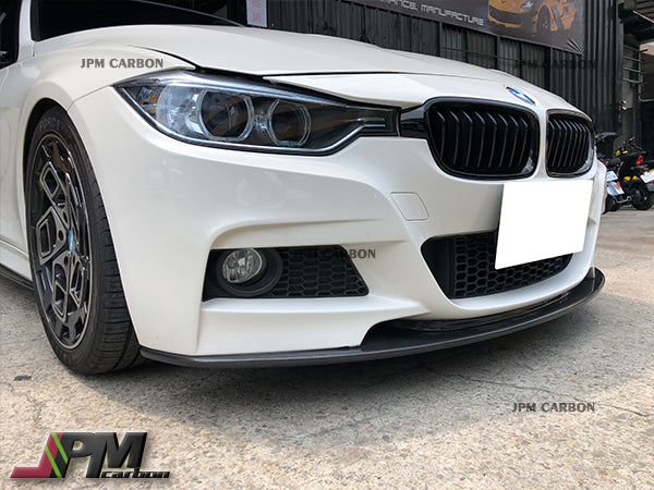 AP Style Carbon Fiber Front Bumper Add-on Lip Fits For 2012-2018 BMW F30 F31 with M-Sport Package Only