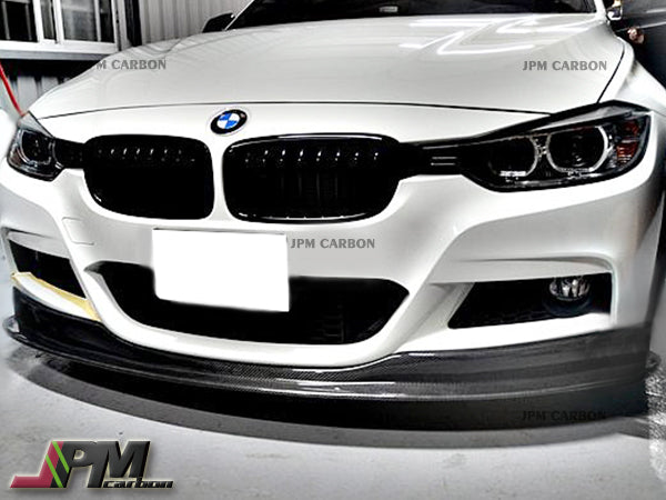 DP2 Style Carbon Fiber Front Bumper Add-on Lip Fits For 2012-2018 BMW F30 F31 with M-Sport Package Only