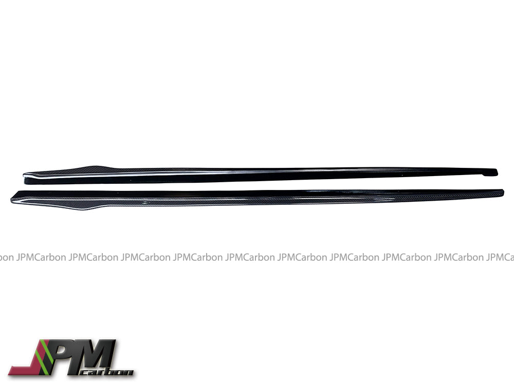 V Style Carbon Fiber Side Skirt Add-on Lips Fits For 2012-2018 BMW F30 F31 with M-Sport Package Only