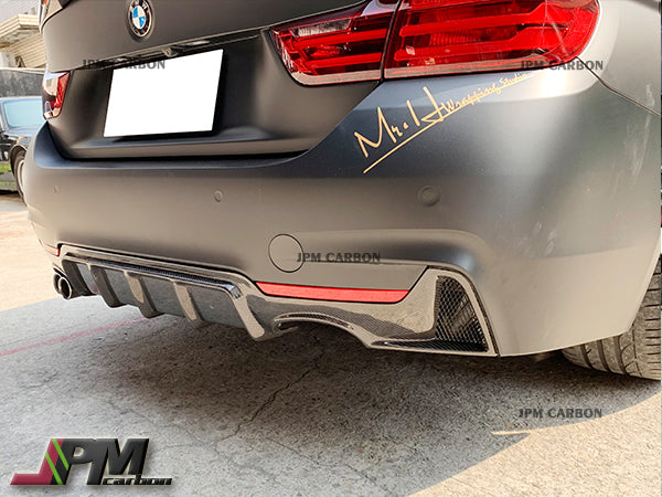 Performance Style Carbon Fiber Rear Diffuser (For Quad Exhaust Tips) Fits For 2014-2020 BMW F32 F33 F36 M-Sport Only