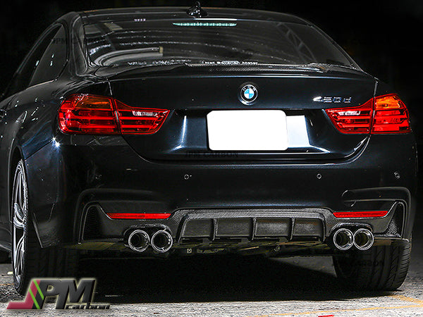 Performance Style Carbon Fiber Rear Diffuser (For Quad Exhaust Tips) Fits For 2014-2020 BMW F32 F33 F36 M-Sport Only