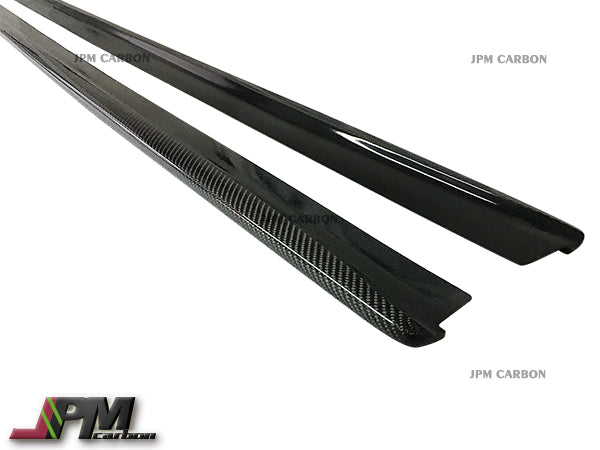 3D Style Carbon Fiber Side Skirt Add-on Lips Fits For 2014-2020 BMW F32 F33 F36 with M-Sport Package Only