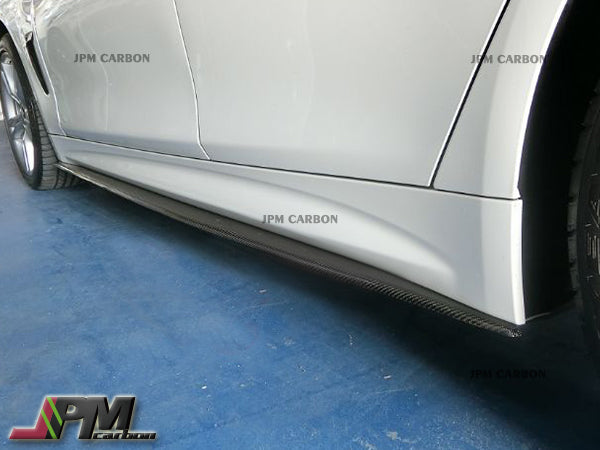 M4 Style Carbon Fiber Side Skirt Add-on Lips Fits For 2014-2020 BMW F32 F33 F36 with M-Sport Package Only
