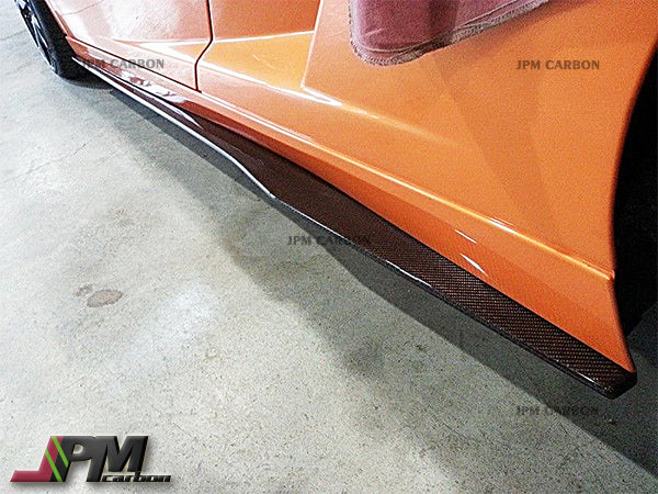Carbon Fiber Side Skirt Add-on Lip Fits For 2004-2009 Ferrari F430 Only