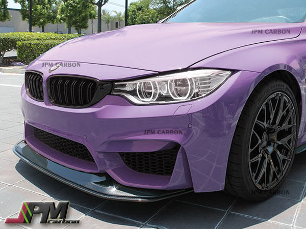 GS Style Carbon Fiber Front Bumper Add-on Lip Fits For 2015-2020 BMW F80 M3 / F82 M4 Only