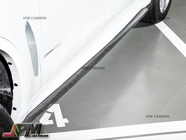 3D Style Carbon Fiber Side Skirt Add-on Lips Fits For 2015-2019 BMW F15 X5 & F16 X6 M-Sports