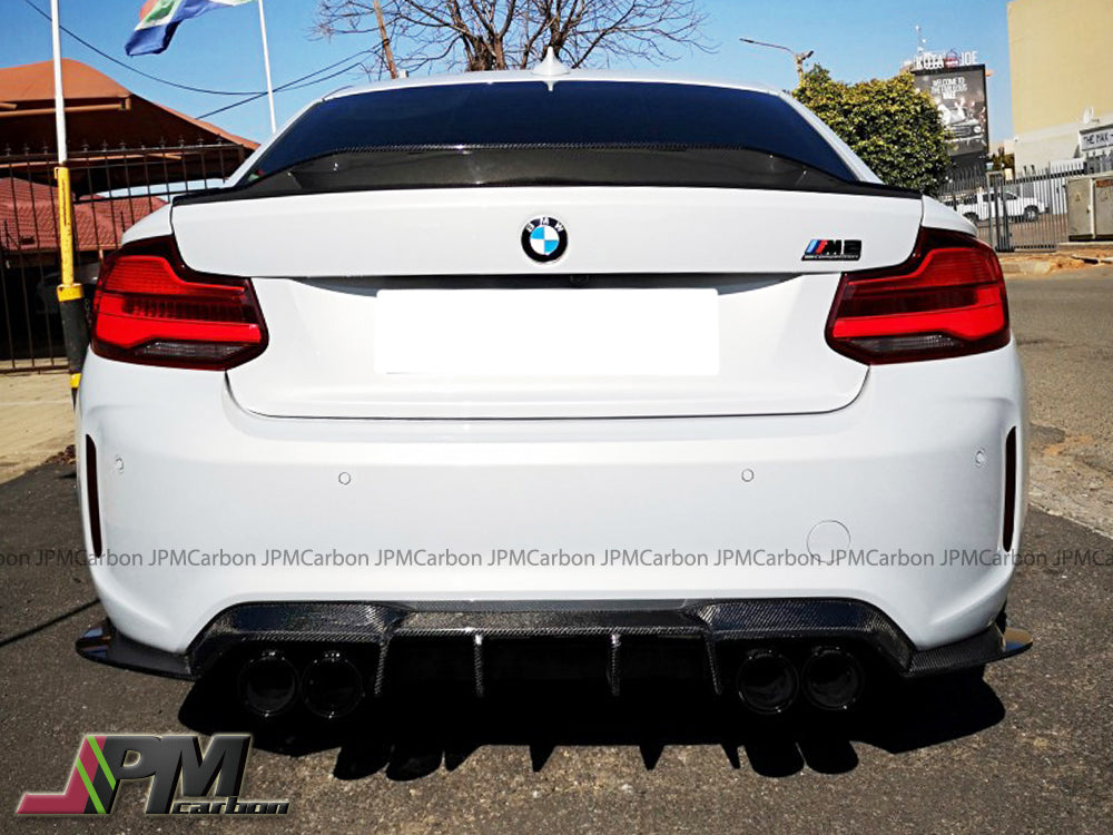 V Style Carbon Fiber Rear Diffuser (3pcs) Fits For 2016-2021 BMW F87 M2 Only