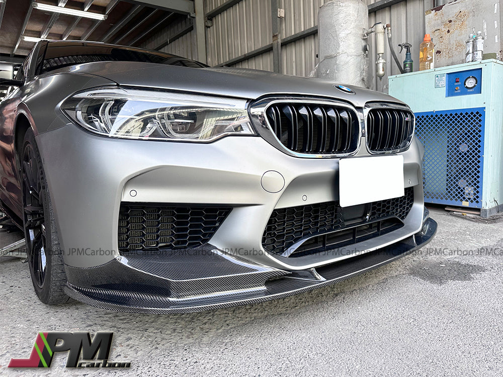 3D Style Carbon Fiber Front Bumper Add-on Lip Fits For 2018-2020 BMW F90 M5 Only