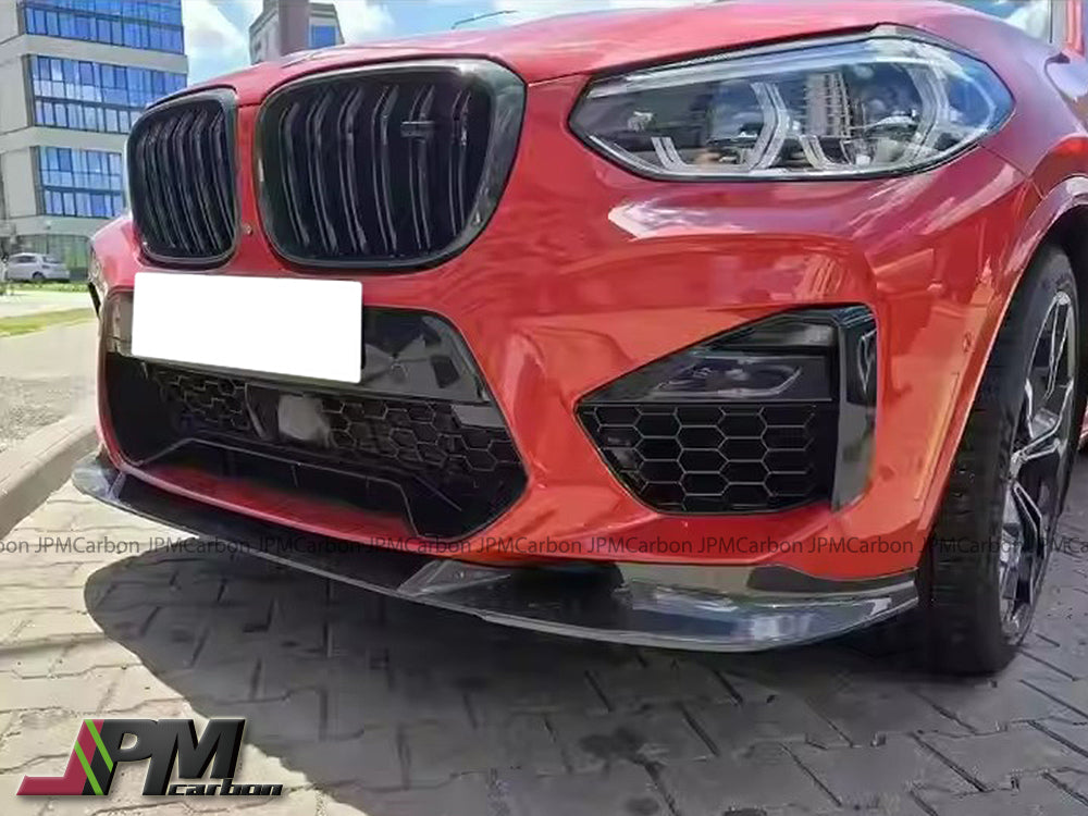 3D Style Carbon Fiber Front Add-on Lip Fits For 2018-2021 BMW F97 X3M / F98 X4M