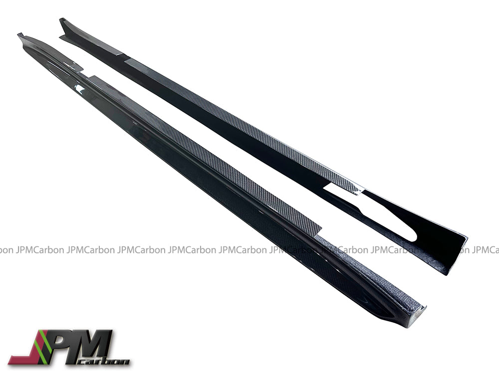 3D Style Carbon Fiber Side Skirt Add-on Lips Fits For 2019-2025 BMW F97 X3M / F98 X4M