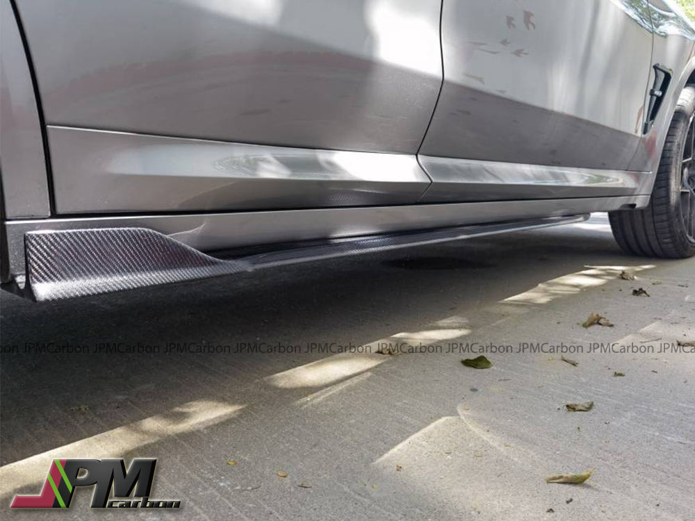 AE Style Carbon Fiber Side Skirt Add-on Lips Fits For 2019-2025 BMW F97 X3M / F98 X4M