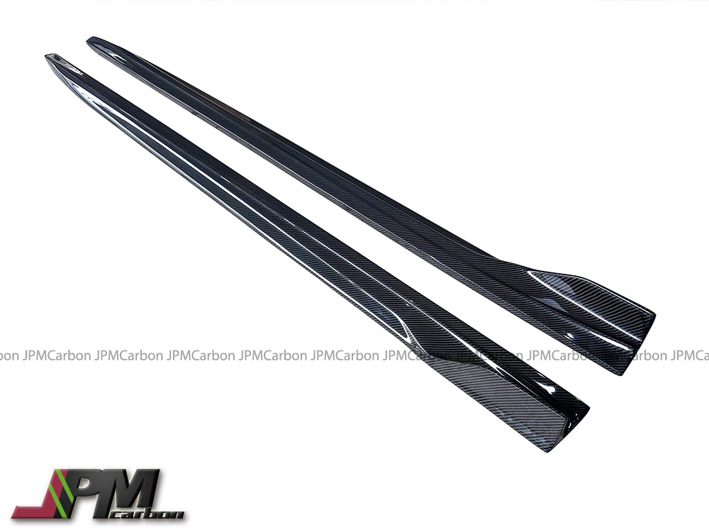AE Style Carbon Fiber Side Skirt Add-on Lips Fits For 2019-2025 BMW F97 X3M / F98 X4M