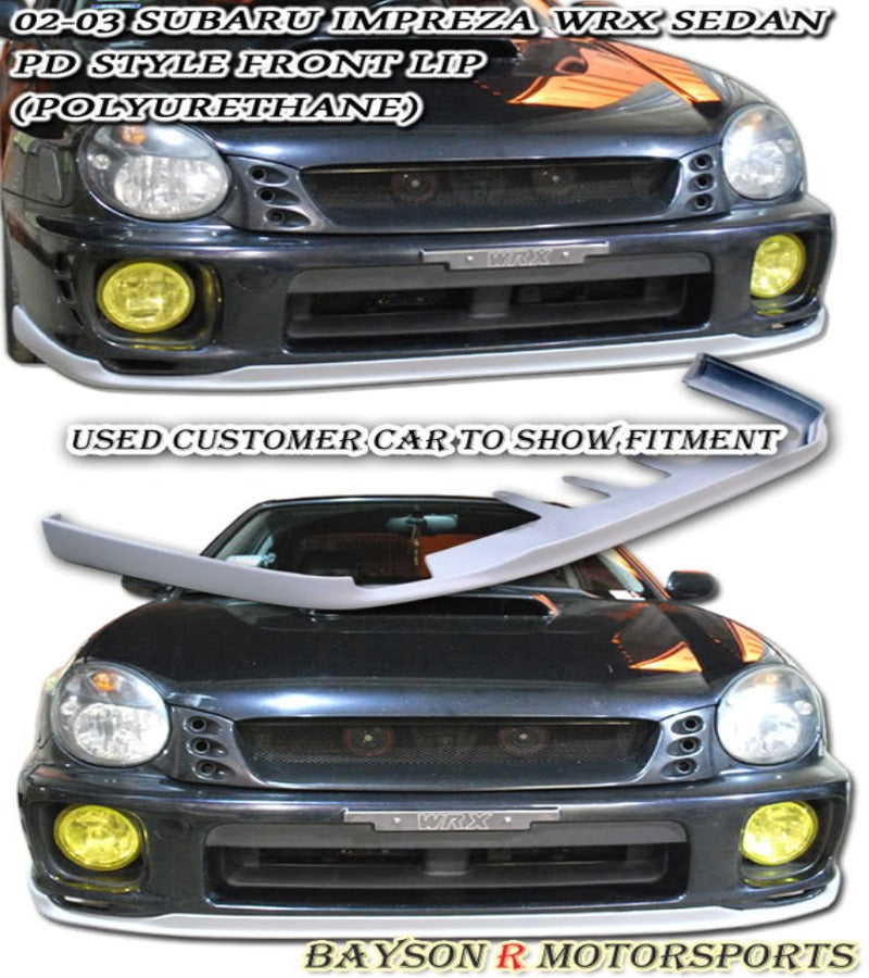 PD Style Front Lip For 2002-2003 Subaru Impreza WRX (4Dr Sedan)