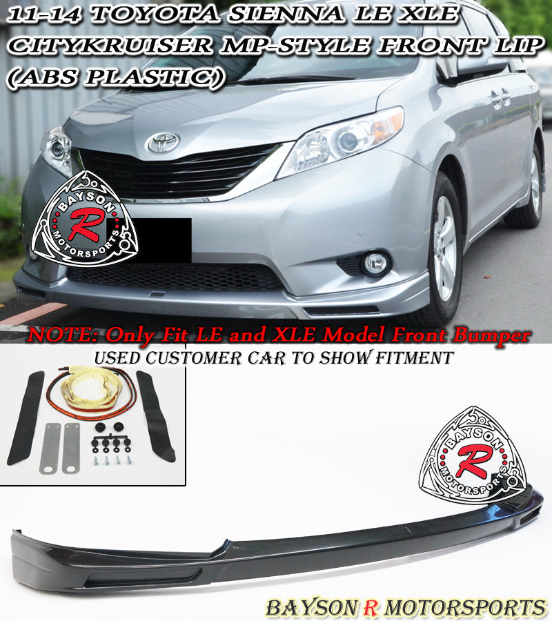 CityKruiser MP-Style Front Lip For 2011-2017 Toyota Sienna (Non-SE)
