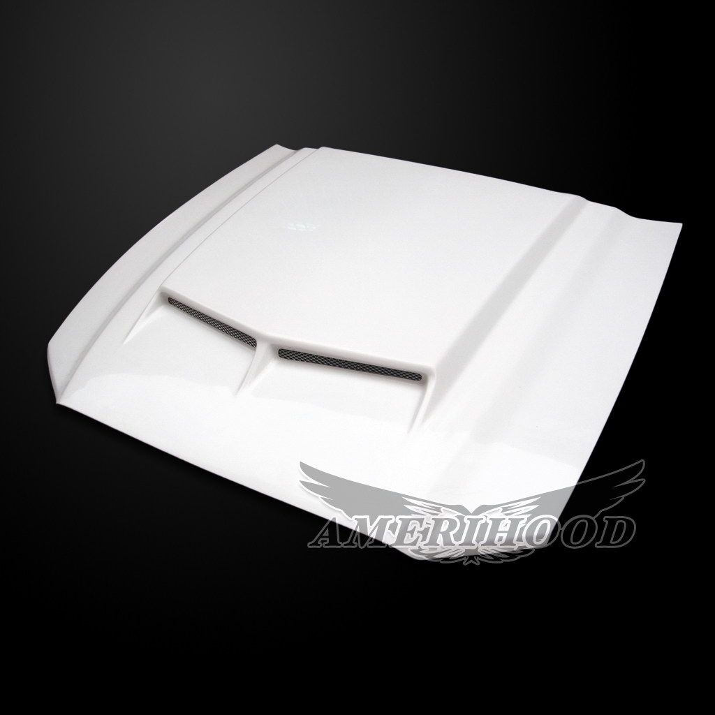 AmeriHood - Ford Mustang Model 2013-2014 C Style Functional Heat Extraction Hood