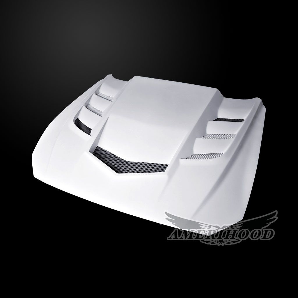 AmeriHood - Ford Mustang Model 2018-2023 VIP Style Functional Heat Extraction Hood