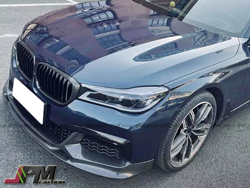 3D Style Carbon Fiber Front Bumper Add-on Lip Fits For 2016-2018 BMW G11 G12 7-Series Pre-facelift with M-sport Package Only