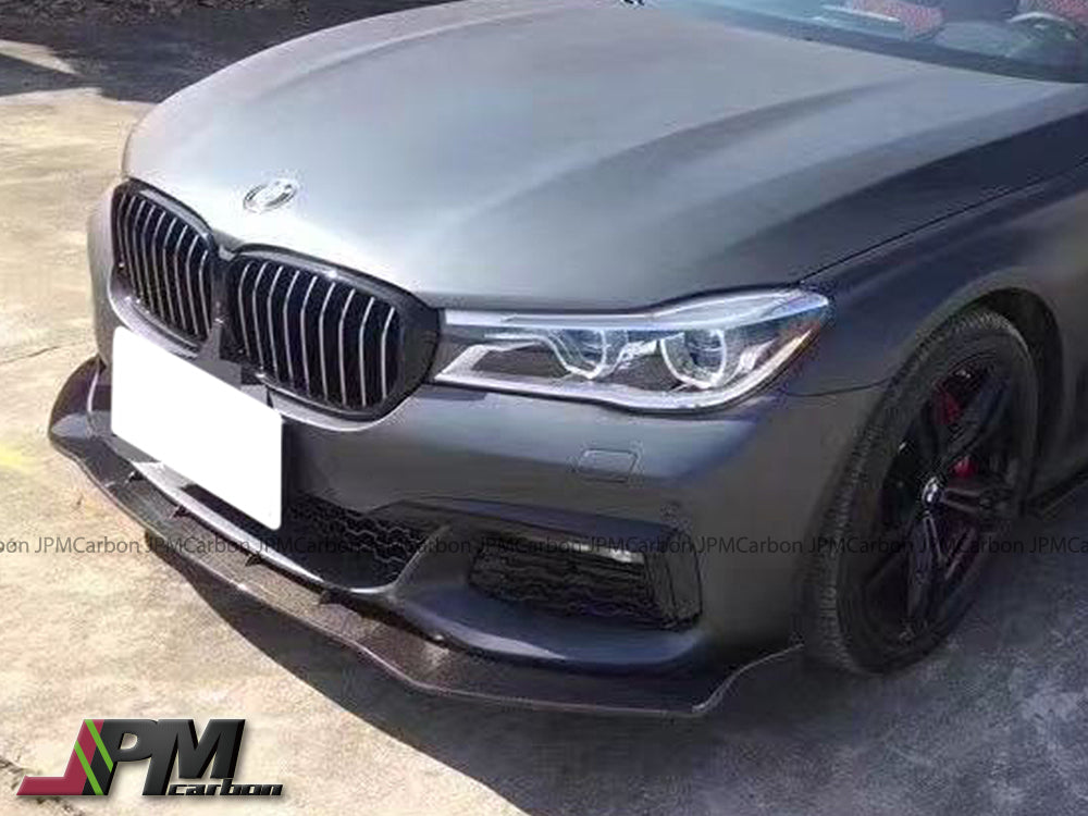 DP Style Carbon Fiber Front Bumper Add-on Lip Fits For 2016-2018 BMW G11 G12 7-Series with M-sport Package Only