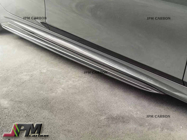 M Performance Style Carbon Fiber Side Skirt Add-on Lip Fits For 2019-2024 BMW G20 G21 G28 3-Series with M-sport Package Only