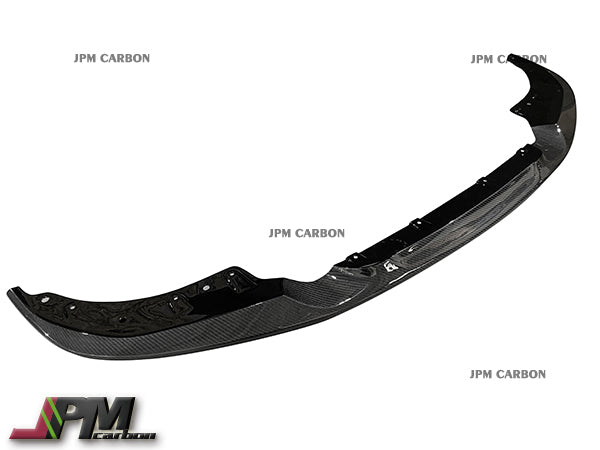 3D Style Carbon Fiber Front Bumper Add-on Lip Fits For 2020-2024 BMW G22 G23 G26 4-Series with M-sport Package Only