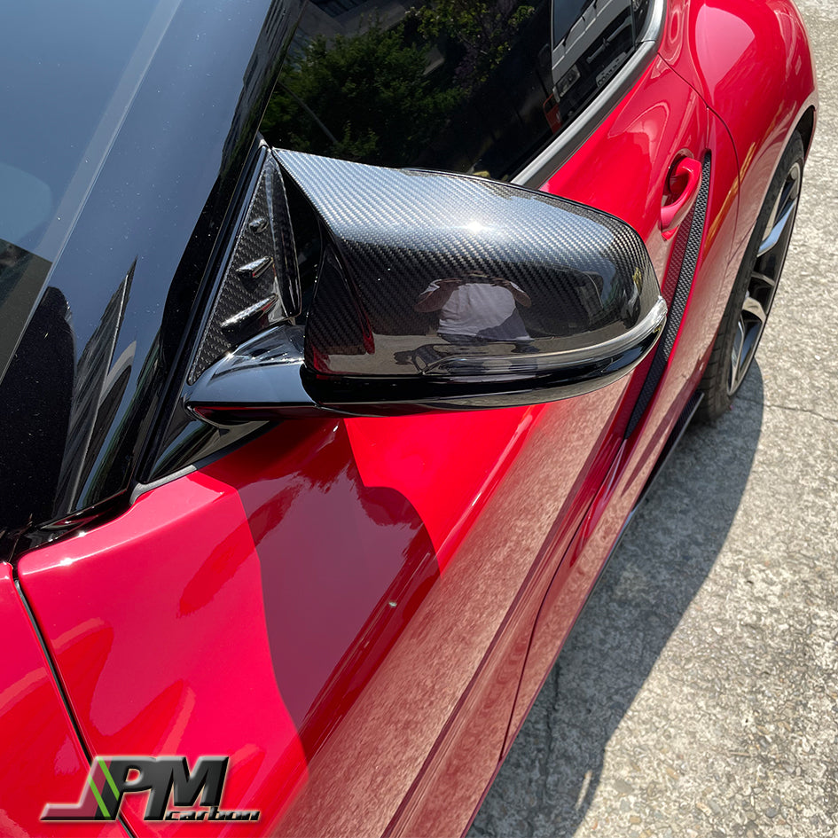 Dry Carbon Mirror Replacement Covers Fits For 2019-2024 Toyota GR Supra A90 A91 Only