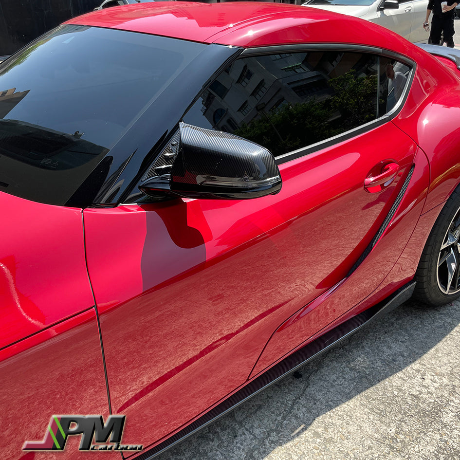 Dry Carbon Mirror Replacement Covers Fits For 2019-2024 Toyota GR Supra A90 A91 Only