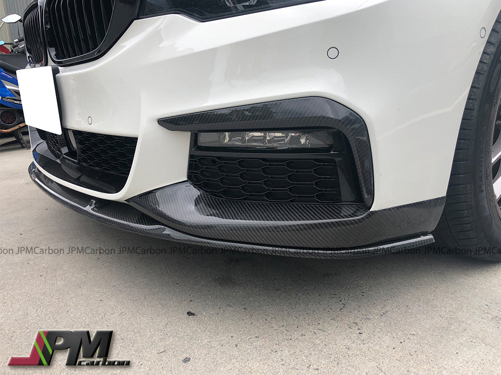 Carbon Fiber Front Bumper Fog Light Add-on Trim Covers Fits For 2017-2020 BMW G30 G31 5-Series with M-sport Package Only (Copy)