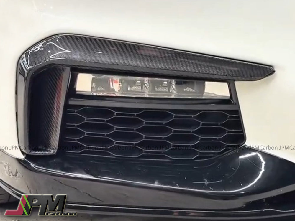 M550i Style Carbon Fiber Front Bumper Fog Light Replacement Trim Covers Fits For 2017-2020 BMW G30 G31 5-Series with M-sport Package Only (Copy) (Copy)