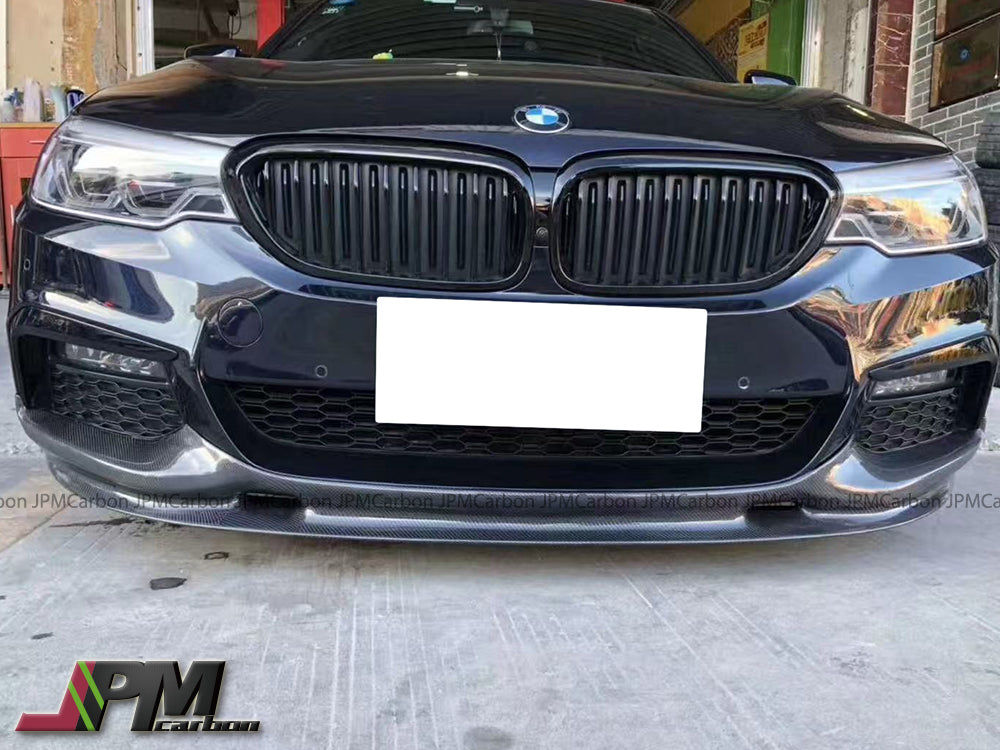 3D II Style Carbon Fiber Front Bumper Add-on Lip Fits For 2017-2020 BMW G30 5-Series with M-sport Package Only