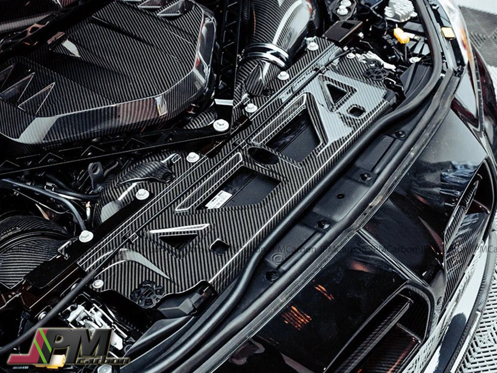 Dry Carbon Fiber Radiator Cooling Slam Panel Cover Fits For 2020-2025 BMW G80 M3 / G82 M4 Only