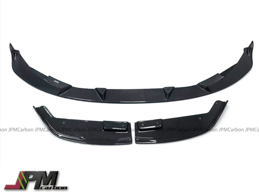 3D Style Carbon Fiber Front Bumper Add-on Lip Fits For 2020-2024 BMW G80 M3 / G82 M4 Only